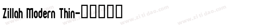 Zillah Modern Thin字体转换